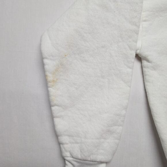 Vintage Scarecrow Sweatshirt Hanes Blue Bow White Youth M Fall Sweater 90s - Picture 10 of 13